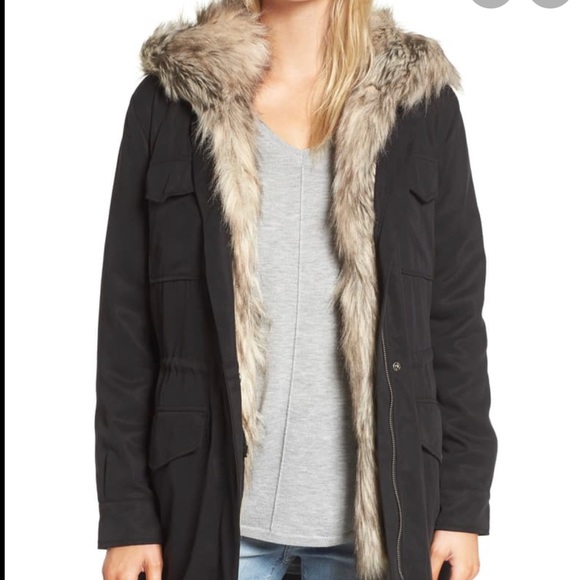 BB Dakota Faux Fur Jacket w/Removable Hooded Vest - Picture 7 of 8
